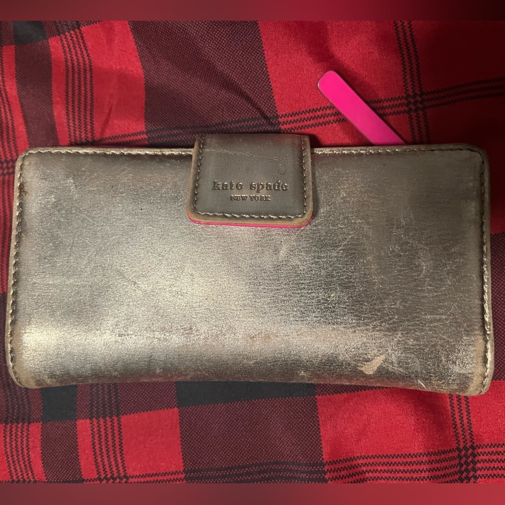 Kate Spade Metallic Slim Wallet